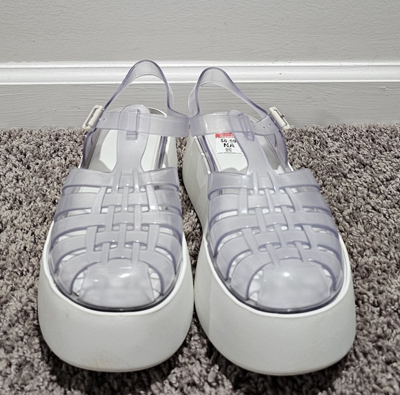 Melissa Possession Plato White Platform Sandals Size 7 - Picture 4 of 8